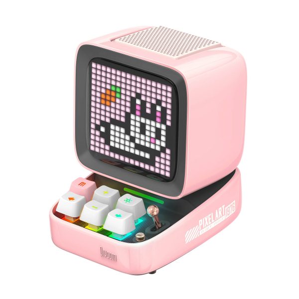 Divoom DitooPro Piksel Ekranlı Pembe Bluetooth Hoparlör
