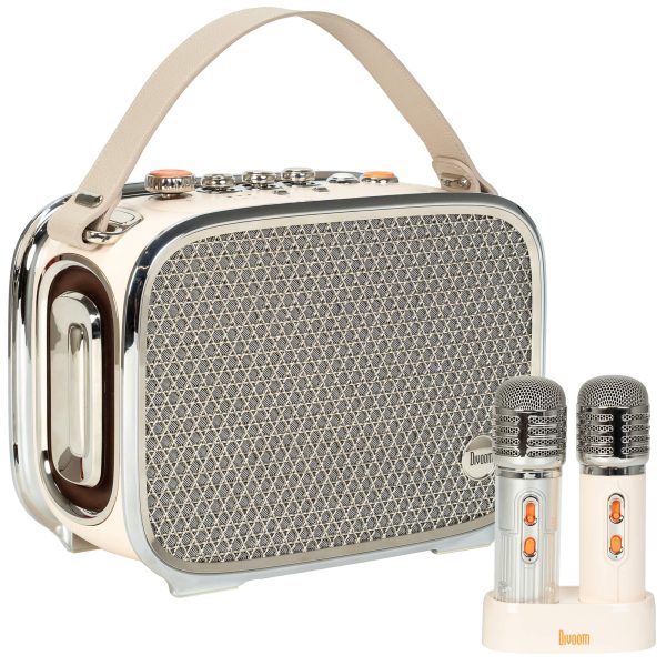 Divoom SongBird Ultra 100W Çift Mikrofonlu Karaoke Bluetooth Hoparlör, Taşınabilir Ses Bombası, 8 Saate Varan Çalma Süresi, Kablosuz, TF/Aux/USB/Bluetooth5.2, Beyaz