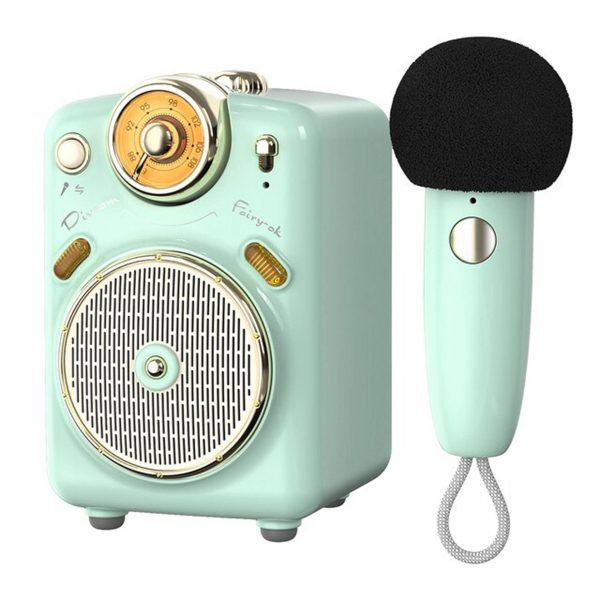 Divoom Fairy-2 Karaoke Mikrofonlu FM Radyolu Taşınabilir Yeşil Bluetooth Hoparlör