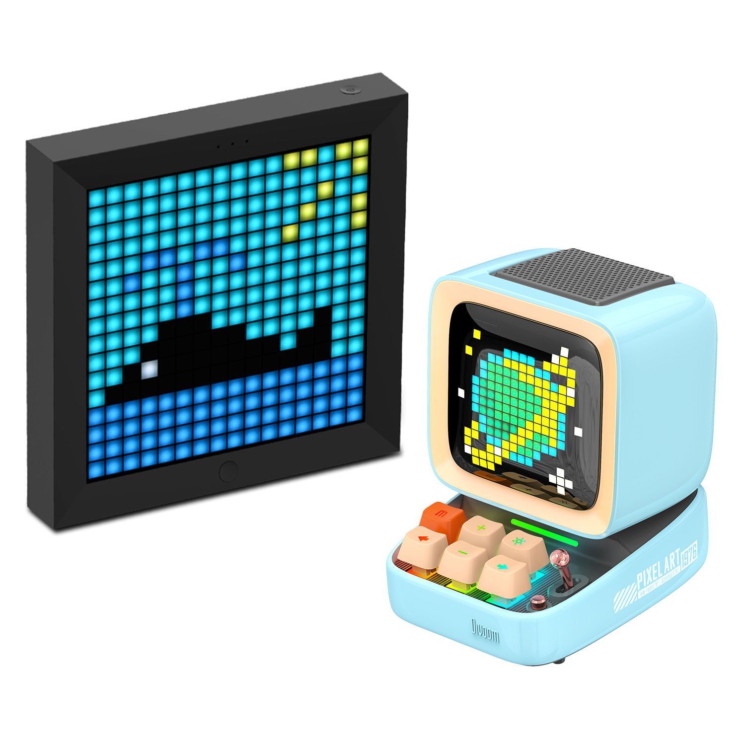 Divoom Ditoo Pro Mavi Bluetooth Hoparlör ve Pixoo Led Ekran Seti