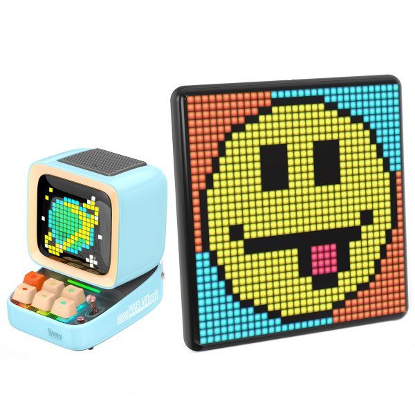 Divoom Ditoo Pro Mavi Bluetooth Hoparlör ve Pixoo Max Led Ekran Seti