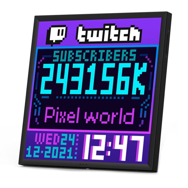 Divoom Pixoo-64 App Kontrollü Wifi Animasyonlu Gaming 64x64 Piksel LED Ekran Resim Çerçevesi